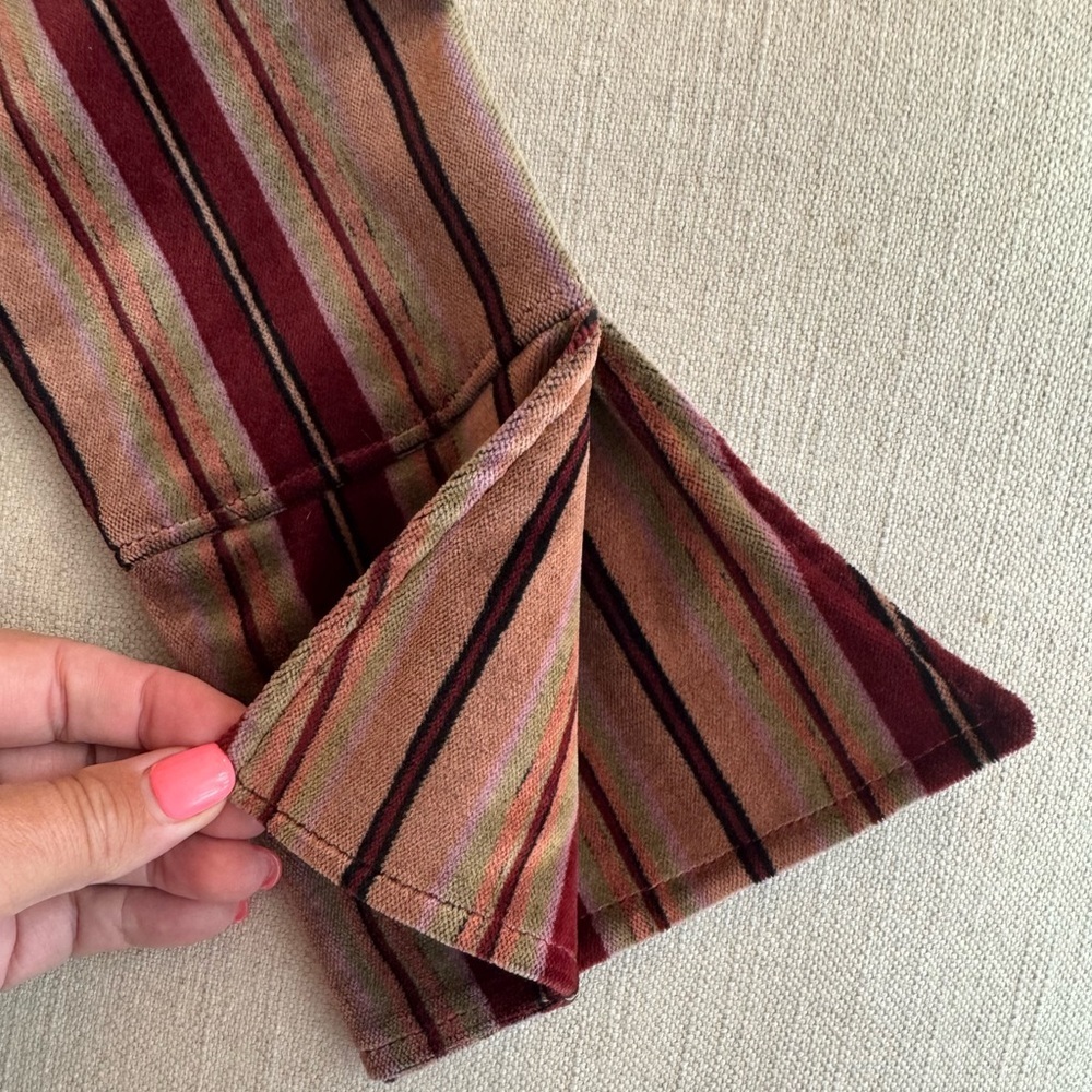 Vintage 70’s/90’s/Y2K Style Beebop & Wally Velvet Blazer w/ Bow in Rouge Stripe - Picture 4 of 7